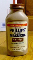 RARE vintage 1970s pharmaceutical bottle PHILLIPS‘ MILK OF MAGNESIA chocolate