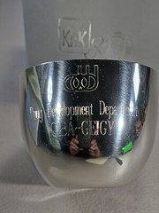 Pharmaceutical CIBA-GEIGY Drug Development Group Shiny Pewter Kirk Stieff Cup