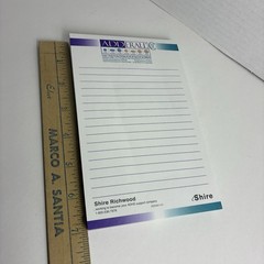 Lot Of 2 Vintage ADDERALL Note Pads Drug Rep Swag Pharmaceutical -Shire