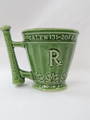 Vintage Signed McCoy Art Pottery GALEN Pharmacy Mortar & Pestle Mug for SCHERING