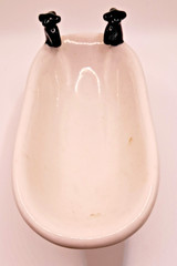 Vintage Pharmaceutical Advertising 6″x3″ Ceramic Bath Tub / Soap Dish One Owner
