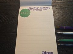 Pharmaceutical Lot – Zithro Drug Rep Promo Advertising Notepad Metal PENS Writes