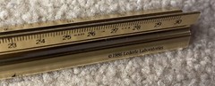 Vintage 1986 Pipracil 12” Metal 3 Sided Ruler Drug Rep. Advertising Medical