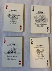Davis+Geck Dexon Sutures Playing Cards VTG Pharma Advertising Bakelite Case-USA