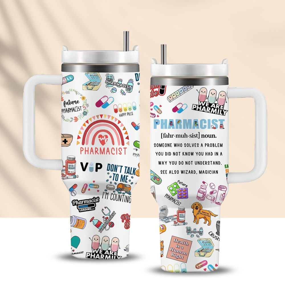 Pharmacy Technician Gifts, Pharmacy Gifts, Stainless Steel 40Oz Pharmacist Co…