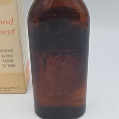 Vintage 1950’s SCOTT’S EMULSION BOTTLE w/ Contents Harold Ritchie, CLIFTON NJ