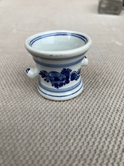 Vintage 1950 Squibb Pharmaceutical Delfts Holland Miniature Mortar No Pestle