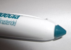 Propecia Finasteride Promotional Plastic Pen – Short 4″ Rubber Grip/Clip Logo