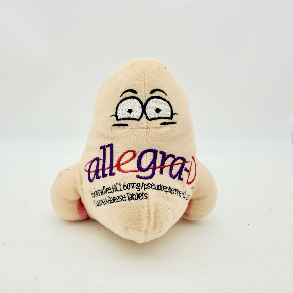 Allegra D Nose Plush Pharma Drug Rep 6 Inch No Sounds Stuffed Animal Toy