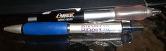 Lot of 2 Pharmaceutical Promo Pens – Omnicef & Biaxin XL Drug Rep Advertising