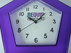 Requip Pharmaceutical Rep Office Clock Purple 10 Inch Diameter