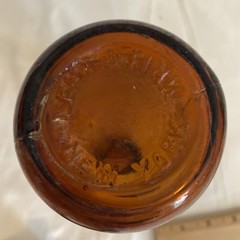 Lehn & Fink New York Brown Glass Apothecary Bottle 3″ X 7″