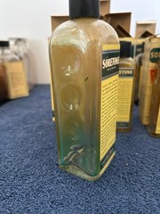 7 Vintage Soretone muscle rub and liniment Bottles in original boxes from 1940’s