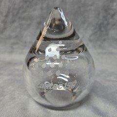 Vintage Zantac Glaxo Pharmaceutical Teardrop Glass Paperweight Made in Portugal