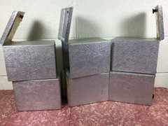 6 Vintage Aluminum Silver RX Record File Metal Boxes Pharmacy Apothecary 1950’s