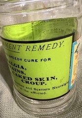 Vintage Glass Apothecary Jar With Lid Army Navy Liniment Medicine Remedy 1970’s