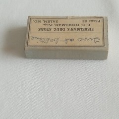 Vtg Pharmacy Pill Box From Drug Store In Salem MO Phone #55 & 2 Rolling Papers