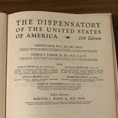The Dispensatory of the United States of America 25th Ed 1955 Medical Book