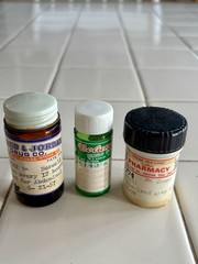3 VTG Glass Prescription Bottle Clinic Pharmacy 1957 1971 1978