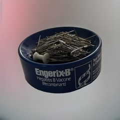 Vintage Engerix-B Drug Rep Promo Magnetic Pin Holder Medical