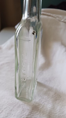 1930s Bottl Castoria Chas. H. Fletcher’s Aqua Pierce Co. Embossed Mold # 6 USA