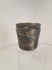 Vintage 1990 Schering Plough metal Mortar Pharmacy Rx Pharmacist Secundum Artem