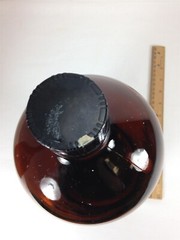 Large VTG Duraglas Apothecary Medicine Bottle (14″H) – Dark Brown Amber Glass