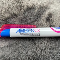AMBIEN CR Drug Rep Pharmaceutical Promo Advertising Pens Chubby Wide LOT of 6