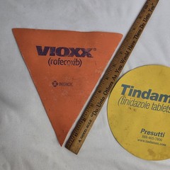 Lot Of 2 Promo Drug Rep Pharmaceutical Advertising Jar Grippers Vioxx Tindamax