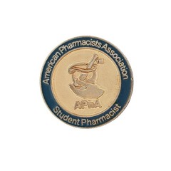 Vintage American Pharmacists Association APhA Student Pharmacist Lapel Pin Gold