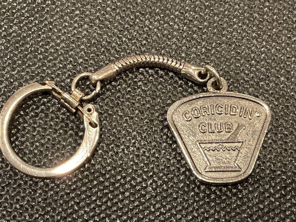 1949 Coricidin Club Medication Keychain Pharmacy