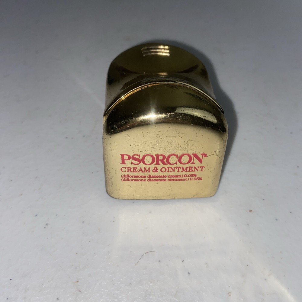 Psorcon Medical Paperweight & Paper holder Advertising Pharmacy 2”x 1.5” 1999