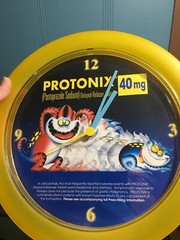 Protonix Wall Clock Pharmaceutical Collectible Drug Rep Janssen Ortho Mcneil