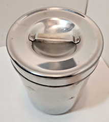 Vtg Stainless Steel Canisters W/ Medical Lid – Set of 2 Vollrath 8802 Polar 3J
