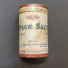 Vntg ADRUCO Cardboard Container Alexander Drug Company Oklahoma City Epsom Salts
