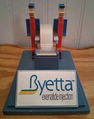Drug Rep Tape Dispenser Byetta EXENATIDE Pharmaceutical Collectible DIABETES Vtg