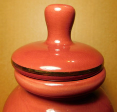 Jar~Apothecary Jar Eli Lilly „Lactucarium“ Pharmaceutical 4/303 Maroon Empty