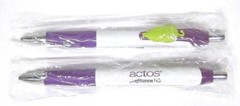 Drug Rep ACTOS Collectible Pens x 2 with „PANCREAS“ Character on Clip RARE