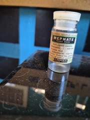 AH Robins Ambar EMPTY Medicine Bottle Mephate Prof. Sample Vintage