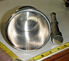 Vtg Metal Apothecary Pharmacy Medicine Mortar Pestle Set ~8″H