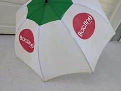 Vintage Bactine Pharmaceutical Umbrella Plastic Handle Miles Labs Advertising