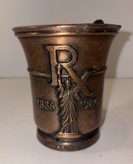 VINTAGE STATUE OF LIBERTY SCHERING MORTAR Prescription RX Doctor Gift Pen Holder