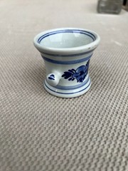 Vintage 1950 Squibb Pharmaceutical Delfts Holland Miniature Mortar No Pestle