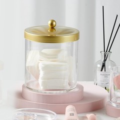 SheeChung 4 Pack 50 Ounce Large Clear Apothecary Jar with Gold Rust-Proof Lid…