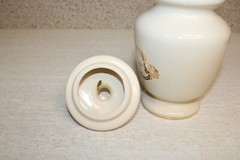 VTG Eli Lilly® Mandragora & Scale Ceramic Lidded Apothecary Pharmacy Jar 8.5″