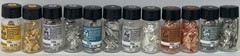 Gold Platinum Palladium Silver Tin Copper Foil / Leaf in Labeled Element Bottles