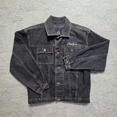 Vintage 90s Y2k Phat Farm New York Men’s Large Denim Trucker Jacket Embroidered