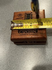 Rare Bristol Myers Squibb CAPOTEN Drug Rep Pen Desk Holder Laser Cut Wood