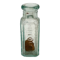Vintage Glass Pharmacy Medicine Sample Bottle Physicians Pineoleum