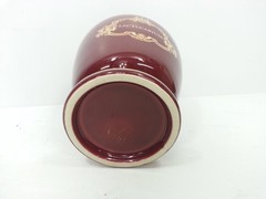 Vintage Eli Lilly Apothecary Jar Lactucarium Red Ceramic Gold Decal replacement